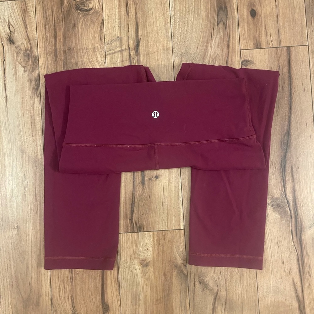 Berry colored lululemon yoga pants